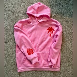 Pink palm hoodie